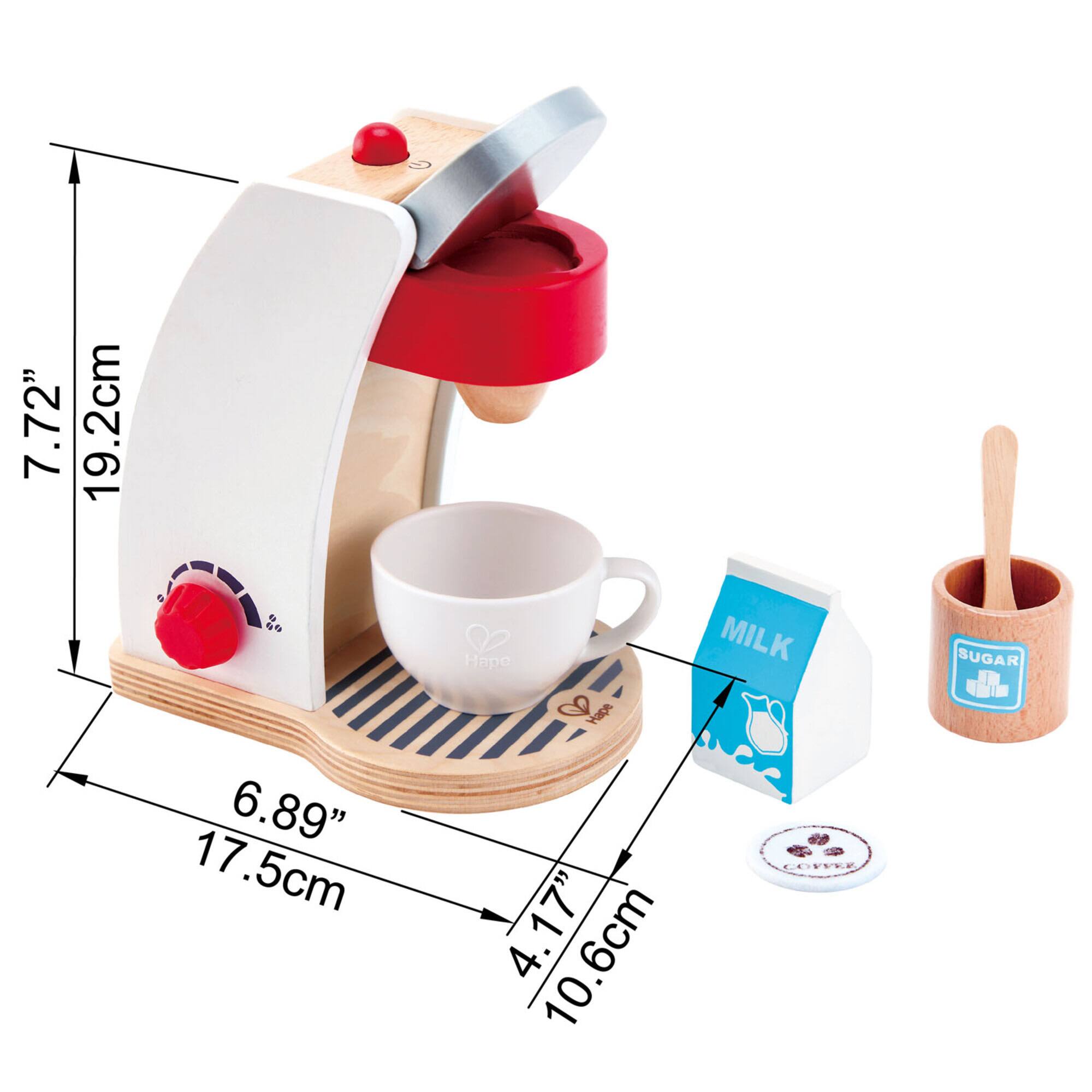 Hape White My Coffee Machine Kitchen Playset